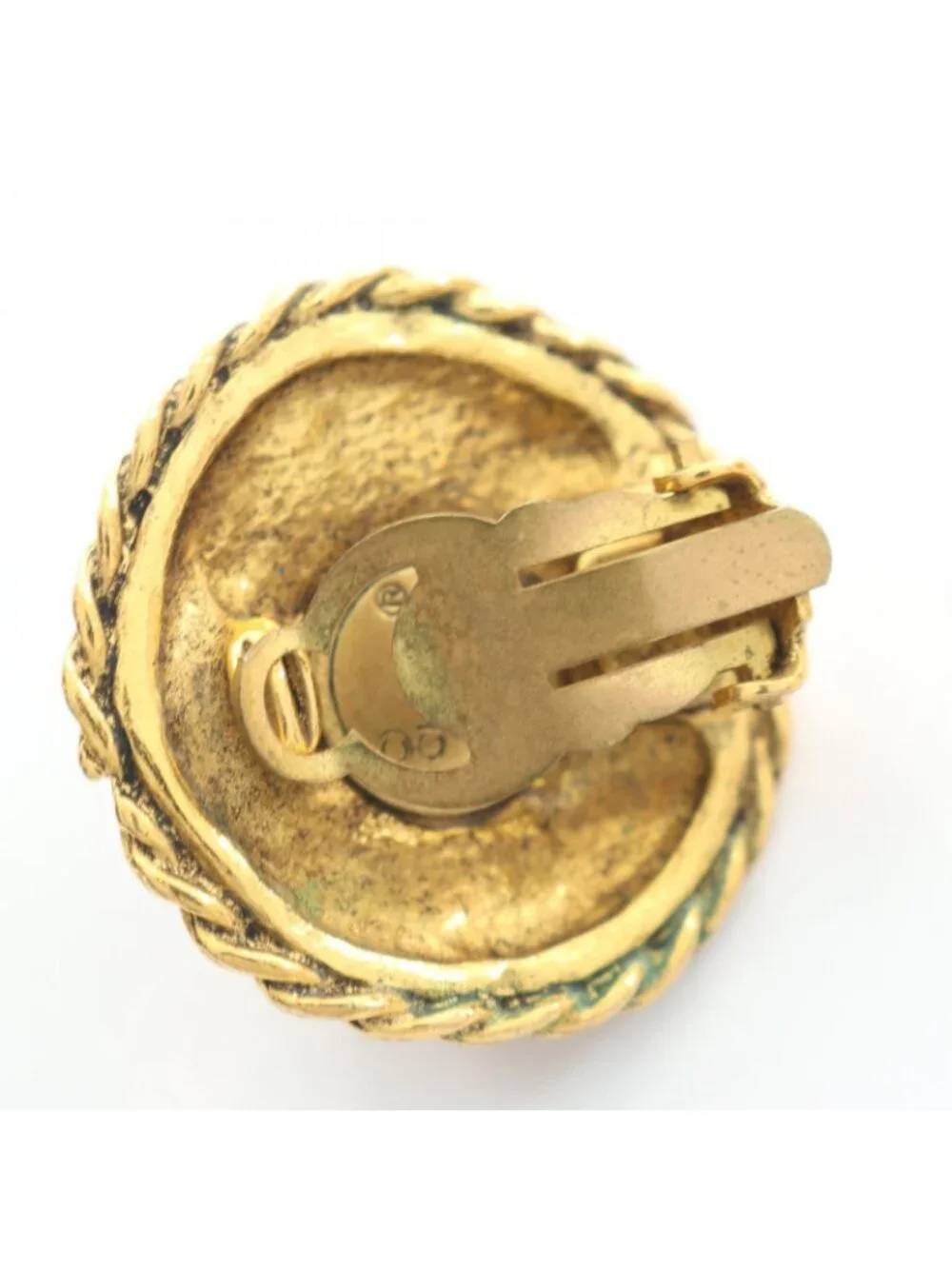 Chanel Earrings Round Gold
